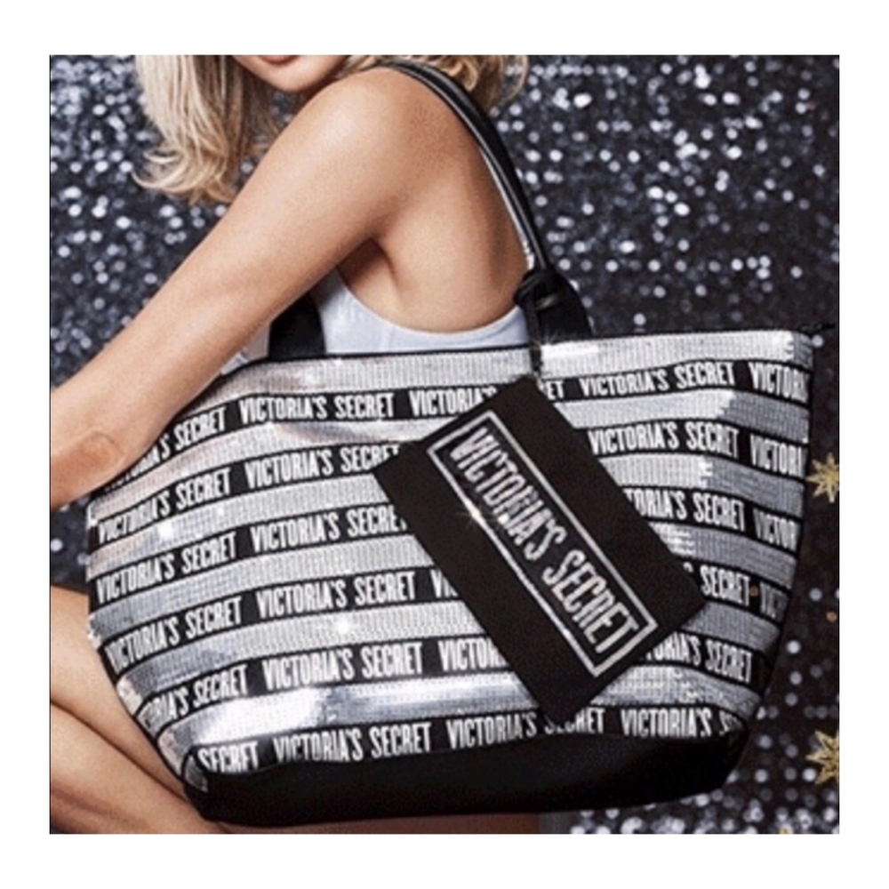 NWT VS Sequenced Tote Bag Set